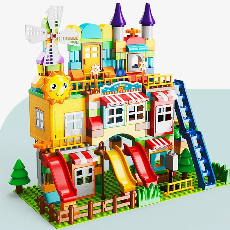 178 PCS/269 PCS Marble Race Run Big Size Blok Bouwstenen Trechter Glijbaan Blokken DIY Educatief Grote baksteen Speelgoed Voor Kinderen Gift