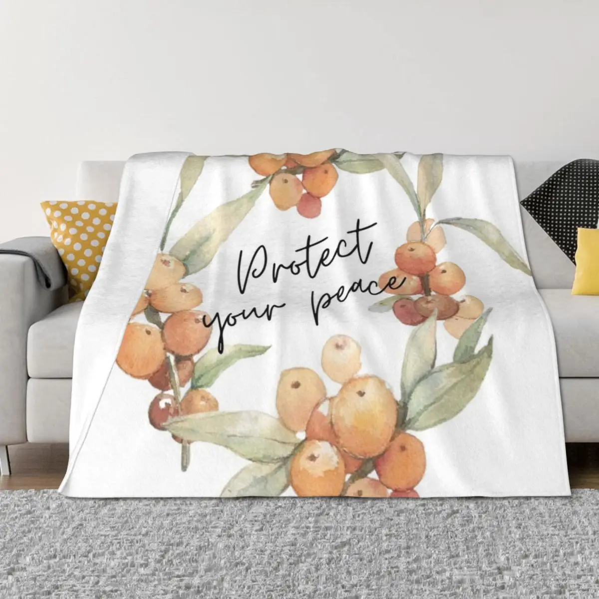 

Protect your peace Throw Blanket blankets and throws Bed covers Shaggy heavy to sleep Blankets