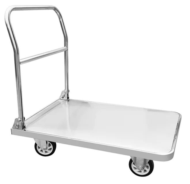 

Hand Cart Trolley Stainless Steel Trolley 60*90 Load 400kg SS201 SS304 Trolleys