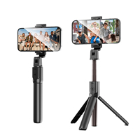 S05 Mini handheld portable live streaming stand handheld lightweight extendable selfie stick tripod with wireless remote control