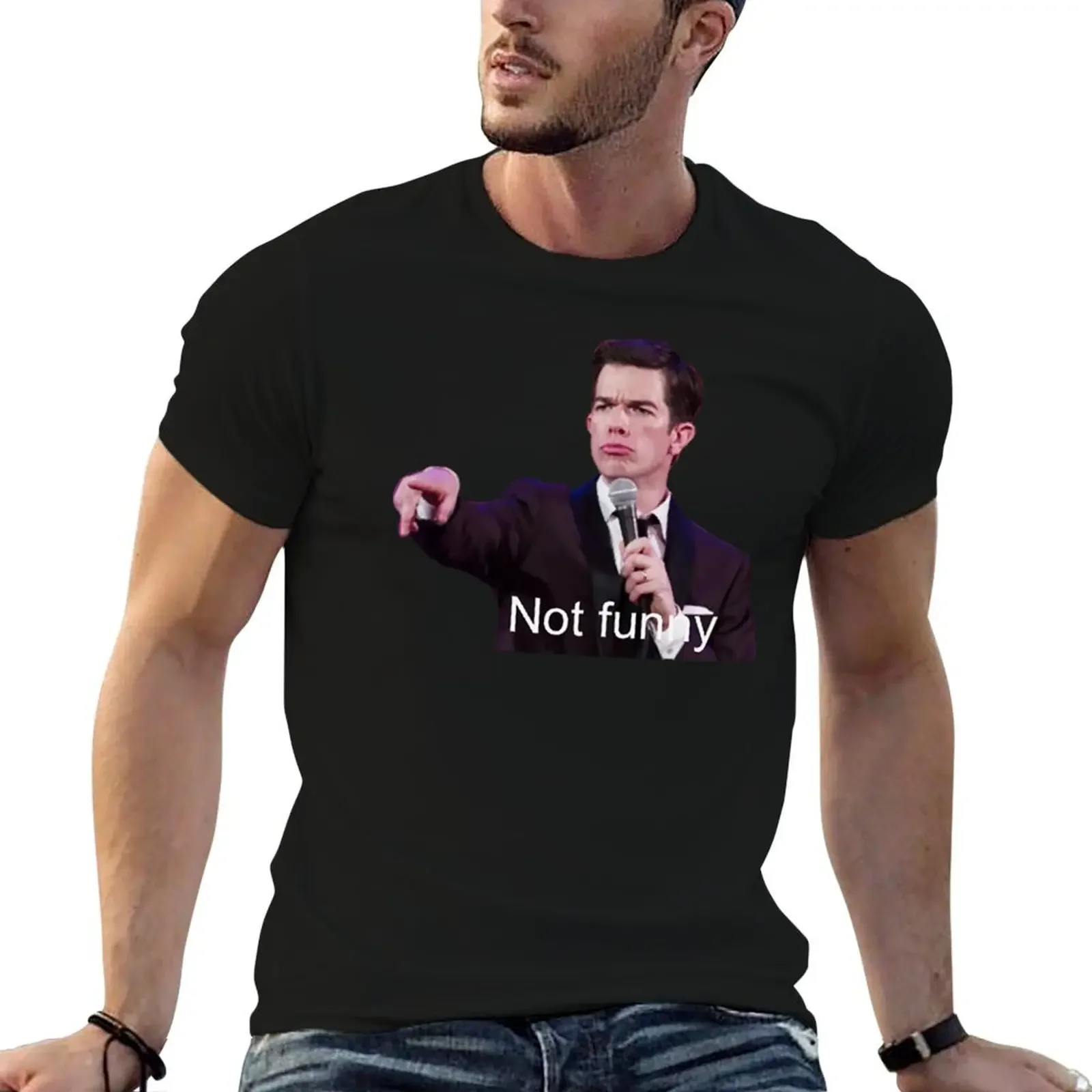 

John Mulaney Not Funny T-Shirt blue archive tshirts personalised new gifts and t-shirts mens designer clothes