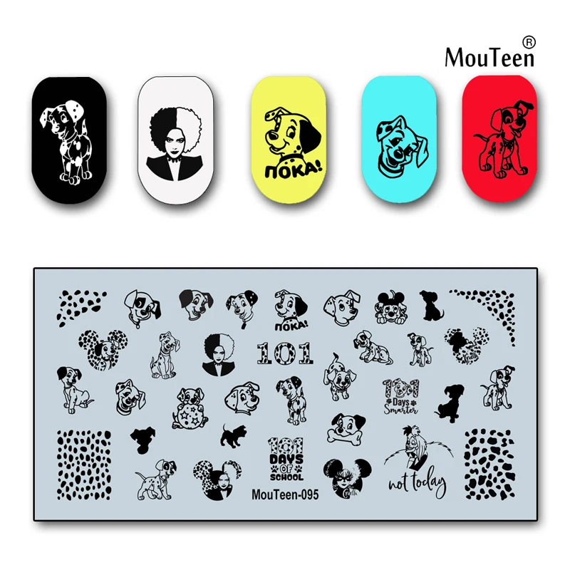 

Disney Dalmatian Cute Dog Nail Stamp Cartoon Faithful Dog King Stamping Plate for Nail Art 4.72*2.36inch #095