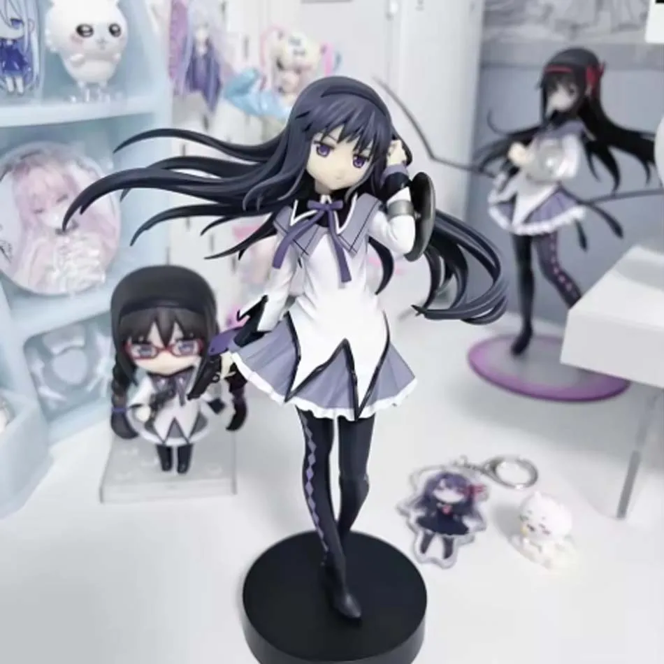 Heiße Anime Puella Magi Madoka Magica Figur Akemi Homura Actionfigur PVC-Modell Kawaii Dekorationspuppe Kinderspielzeug Weihnachtsgeschenk