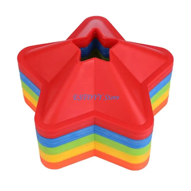 G6DE 50Pcs Star Soccer Disc Cones Soccer Cones Sign Plate for Football, Basketball Sports Training Accessories