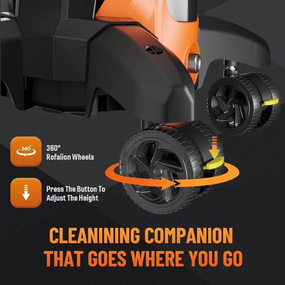 5000PSI 3.0GPM شاشة تعمل باللمس ضغط قابل للتعديل مع تقنية مضادة للرش، مقبض الرش التحكم الذكي، 5 فوهة #3