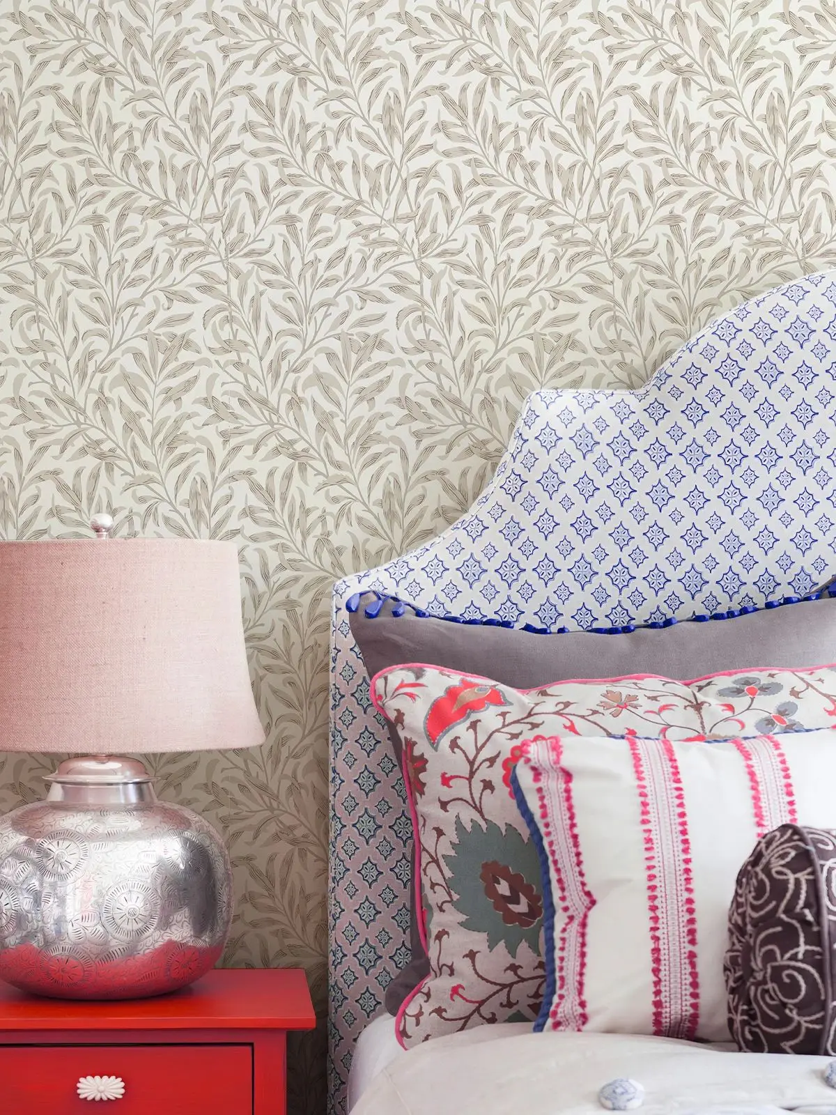 فروع خضراء ورق جدران من الفينيل قابل للتقشير واللصق مقاوم للماء لخزانة الأثاث ملصق ذاتي اللصق بيج لتزيين جدران المنزل #5