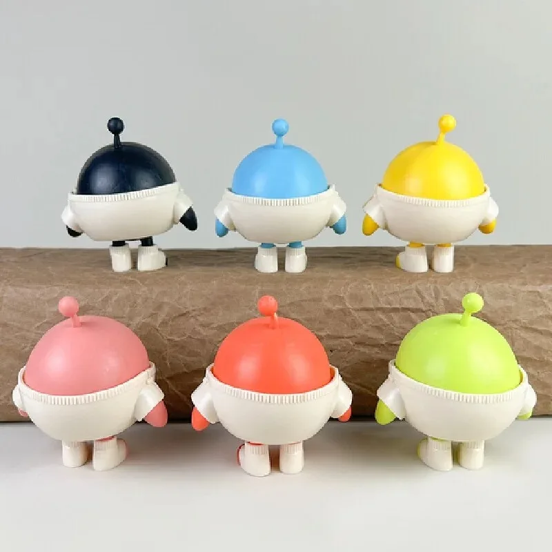 6 uds Eggy fiesta juego hecho a mano lindo huevo piel decoración modelo muñeca caja ciega muñeca Twist huevo juguete para regalo muñecas felices figura regalo