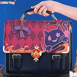 In Stock Genshin Impact Lyney Doujin Vision Backpack Anime Cosplay Accessories PU Student Handbag JK Lolita Shoulder Bag Gifts