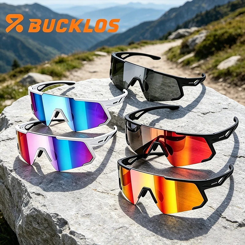 

BUCKLOS Polarized Cycling Glasses Men Women Racing Sunglasses UV400 Sports Riding Goggles Daily Casual MTB Road Bike Eyewears