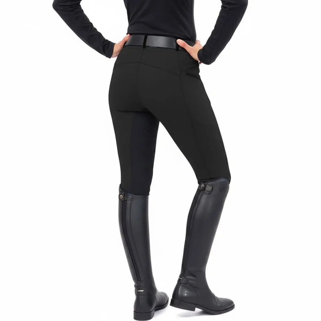 Pantalones ecuestres ajustados informales para mujer – Pantalones empalmados con bloques de color de alta elasticidad – Pantalones ajustados para montar en deportes al aire libre