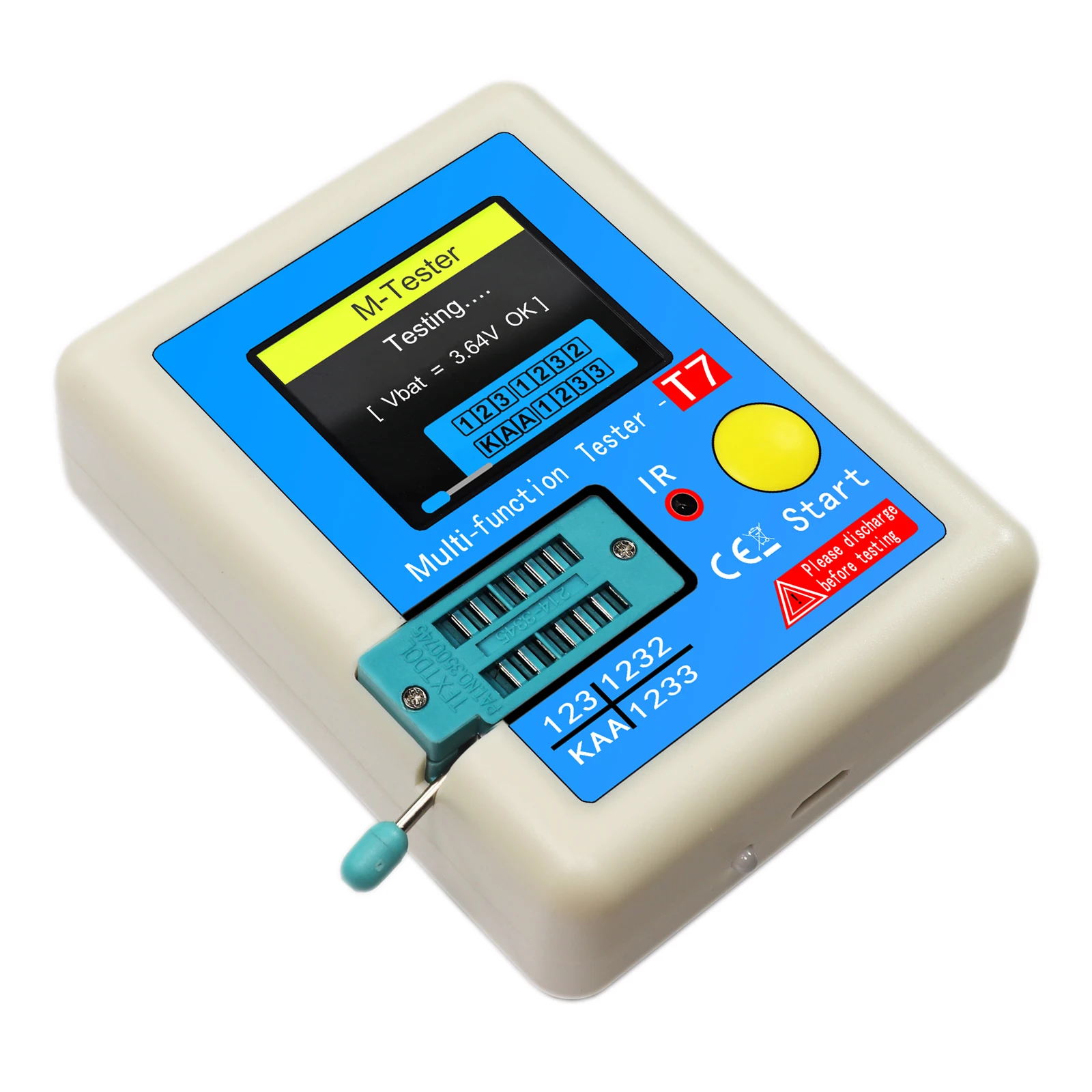 LCR-T7 Transistor Tester Multimeter Colorful Display TFT For Diode Triode MOS/NPN/PNP Capacitor Resistor Transistor