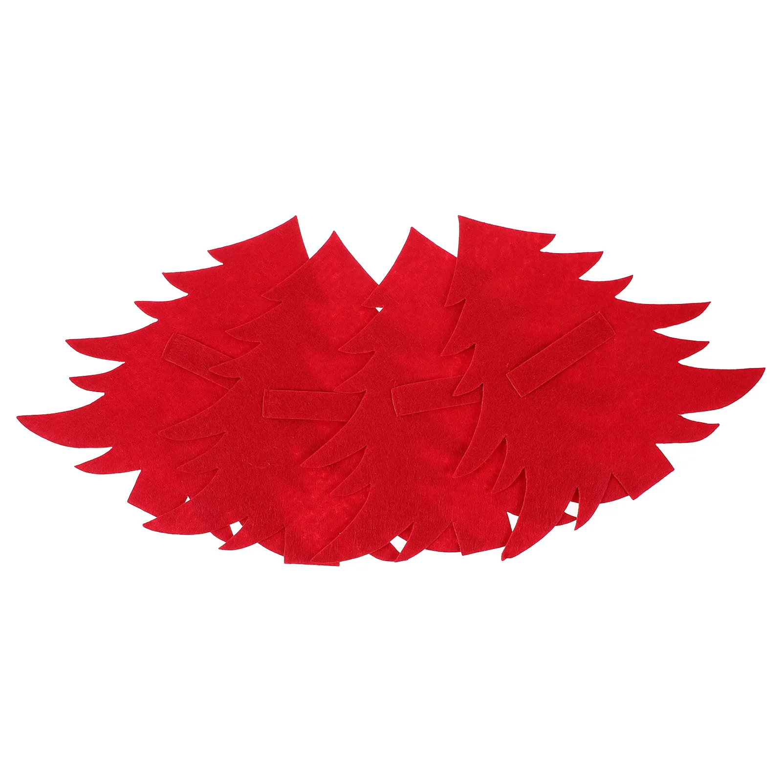 

4 Pcs Christmas Tree Cutlery Holder Felt Protective Covers Silverware Storage Xmas Tableware Set Red Festive