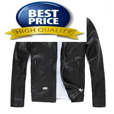 Jacket Men Leather 100% Genuine Real Sheep Goat Skin Brand Black Male Bomber Motorcycle Biker Man's Coat Autumn Spring Clothes