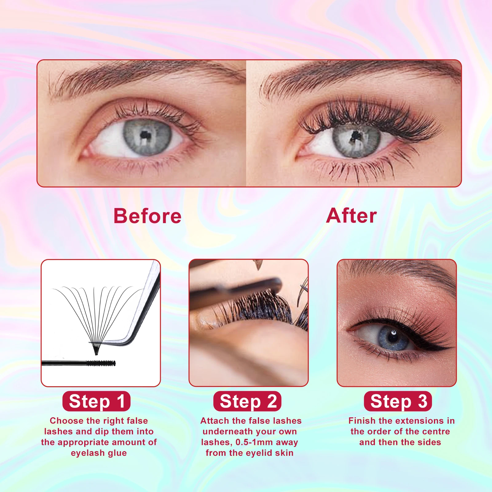 FADVAN Premade Fan Eyelashes 3D/5D/6D/8D/10D/12D/16D/20D/30D Eyelash Extension Wispy Natural Soft Volume Lashes