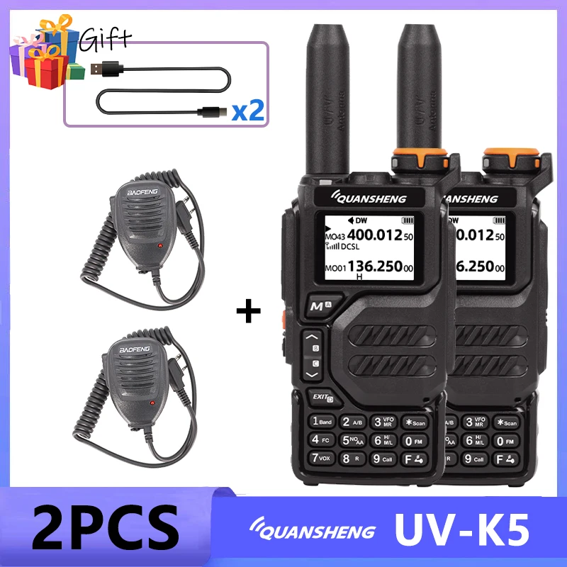 Quansheng UV K5 Walkie Talkie UV K6 UV K58 Zweiwegradio 50-600 MHz FM Radio NOAA Scrambler /DTMF Amateur Drahtlose Frequenzkopie