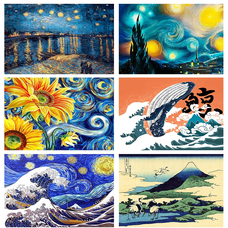 

5D Diy Van Gogh Diamond Painting Cross Stitch full Square Round Diamond Embroidery Mosaic Paint Room Decor DM2030