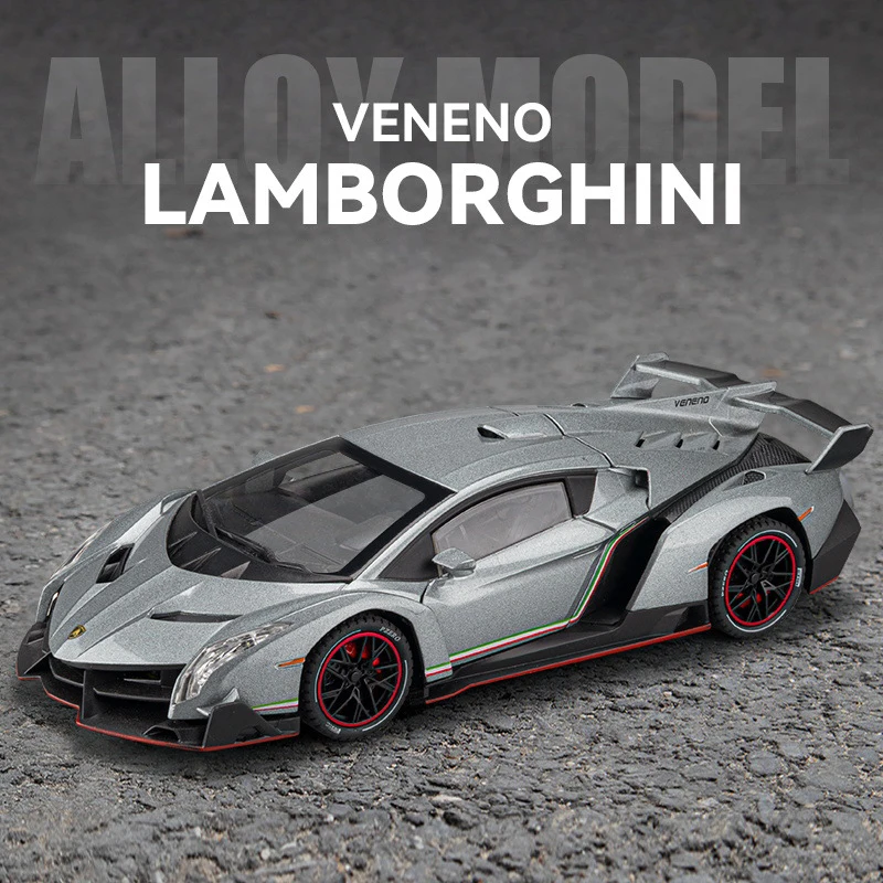 

1:24 Lamborghini ядовитая модель автомобиля Veneno имитация спортивного автомобиля литый под давлением модель автомобиля из сплава для подарка коллекционные украшения