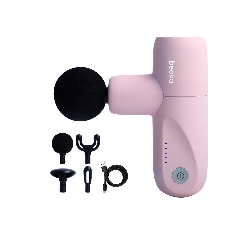 Beoka Super Mini Portable Gym Fascial Massage Gun High-Powered Personal Body Massager Brushless Motor Percussion Massage Tool