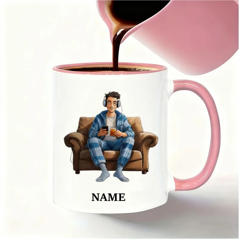 Customizable Name Mug for Home Leisure - Perfect Birthday & Holiday Gift for Men - Dishwasher Safe Coffee Cup