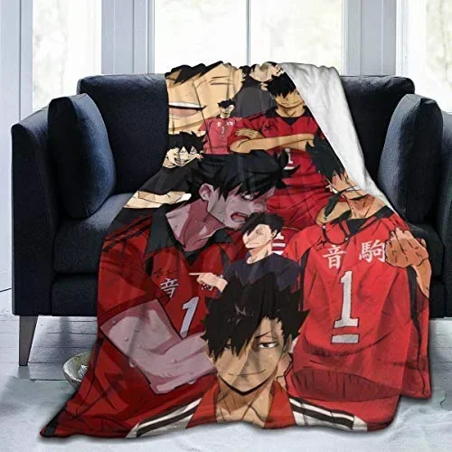 Super Soft Light Weight Throw Blanket Tetsuro Kuroo Haikyuu Summer Quilt for Bed Couch Sofa