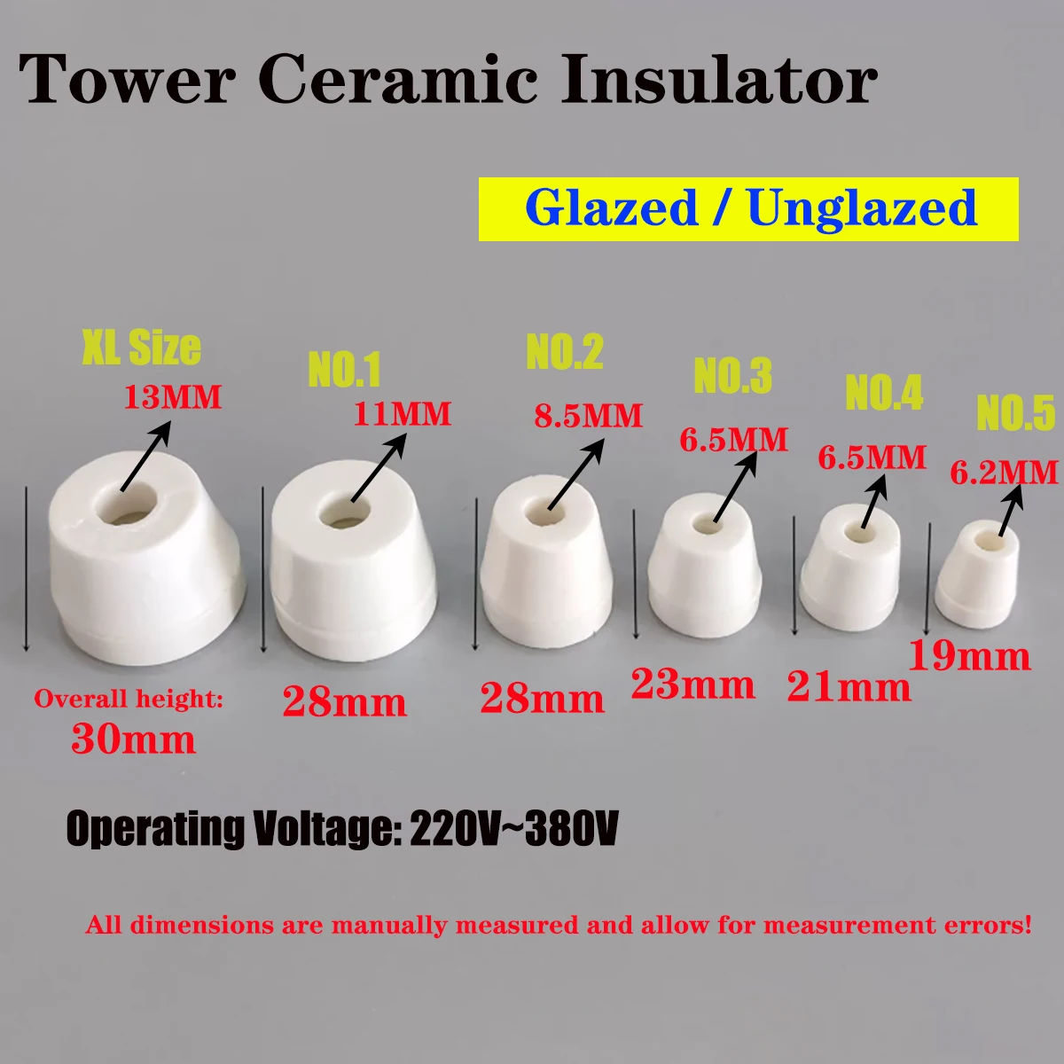 High Temperature Resistant Ceramic Insulating Post Tower Ceramic Bead Male Female Ceramic Sleeve for Machinery