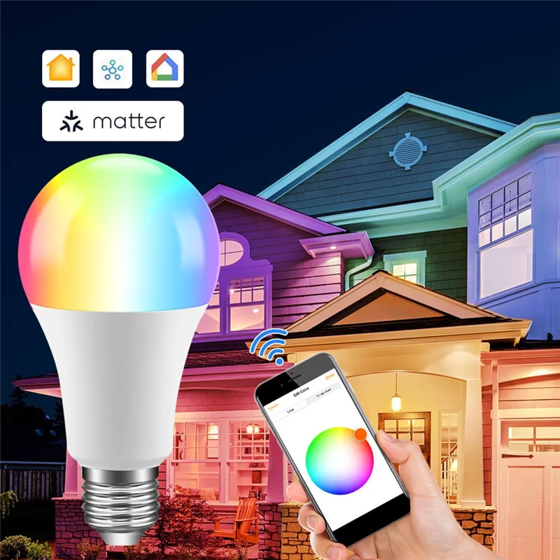 مصابيح كهربائية ذكية واي فاي LED لمبة 9 واط RGB التحكم الصوتي واي فاي لمبات ذكية تعمل مع Homekit Alexa Google Home