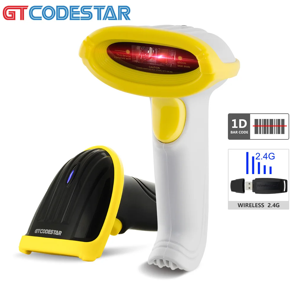 

GTCODESTAR X-620E 1D Wired Scanner Handheld Wireless Barcode Scanner USB Barcode Reader 2.4G Barcode Scanning Gun for Warehouse