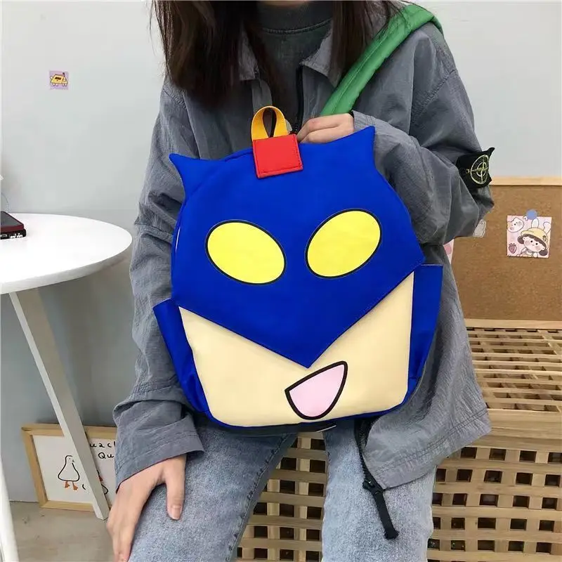 Kawaii Crayon Shin-Chan Action Kamen Face Changing Backpack Cute Cartoon Children Kindergarten School Bag Portable Storage Bag