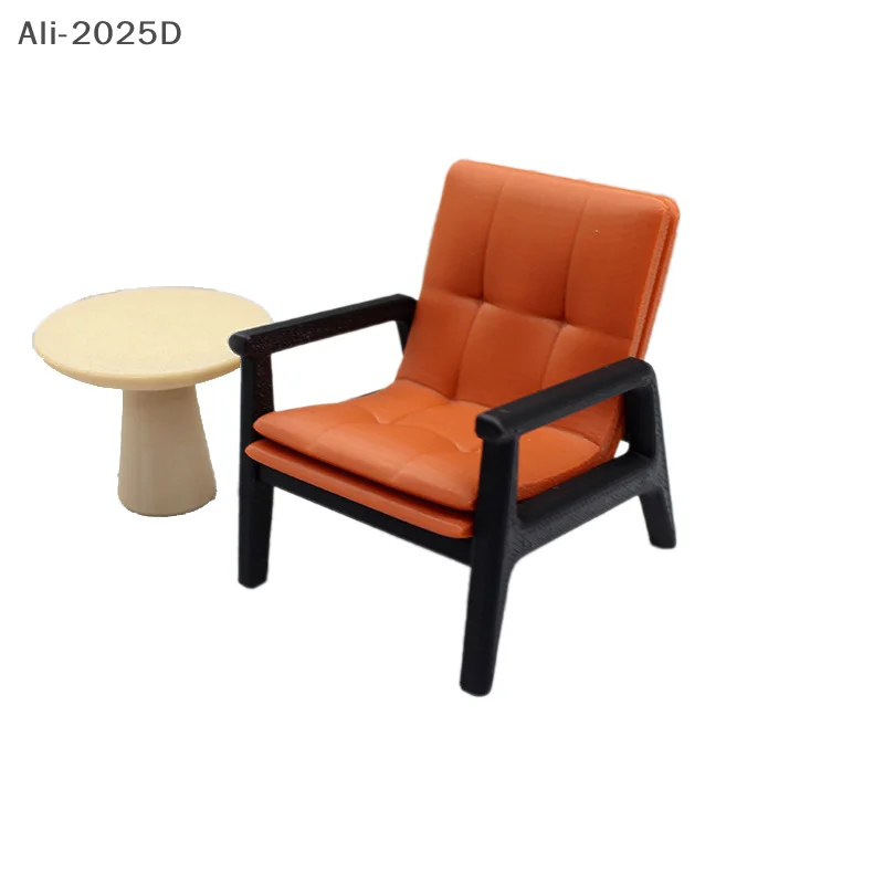 

1/12 Dollhouse Miniature Furniture Sofa Chair Tea Table Model Toy Dolls House Home Living Room Furniture Decoration Accessories