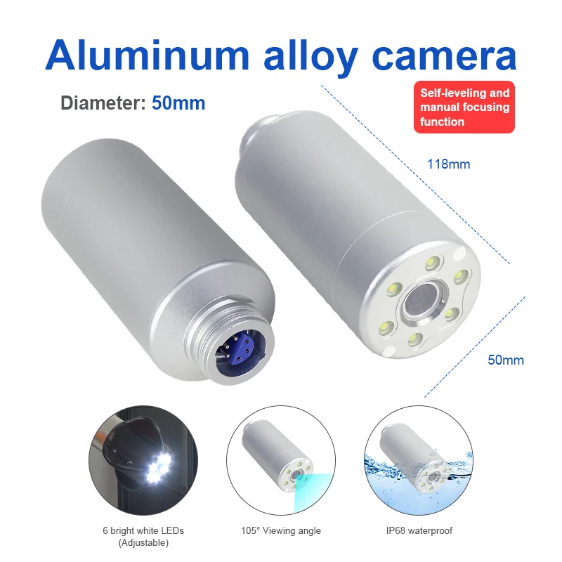 كاميرا مجاري قبة 360 درجة CMOS الاستشعار دفع قضيب فحص آبار المياه العميقة خط أنابيب السباكة DVR استنزاف الأنابيب التفتيش DVR