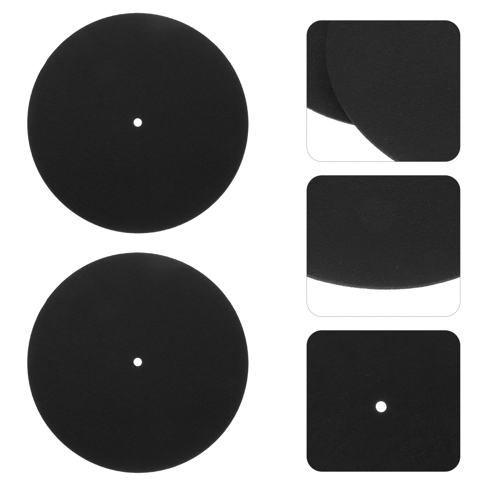 

2 Pcs Record Protector Phonograph Mat Accessories for Turntable Vinyl Player Felt Mats CD Pad Protective