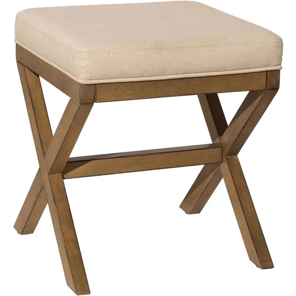 Backless Wood Vanity Stool for Makeup Room or Bathroom
