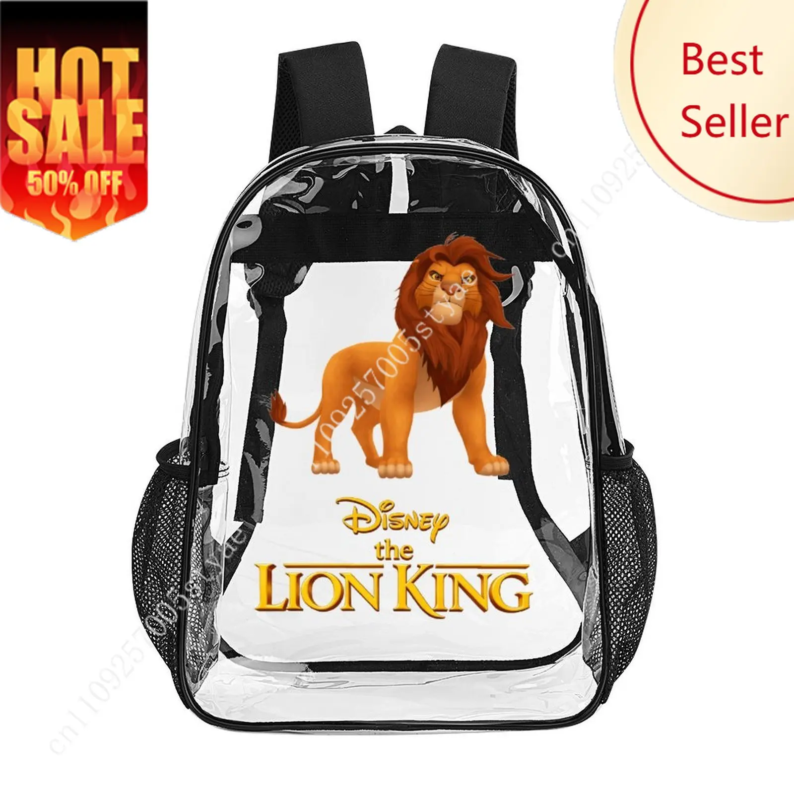

Simba Transparent Backpack Disney Cartoon Decoration The Lion King Bag Design Your Photo Logo Text Customized Party Holiday Gift