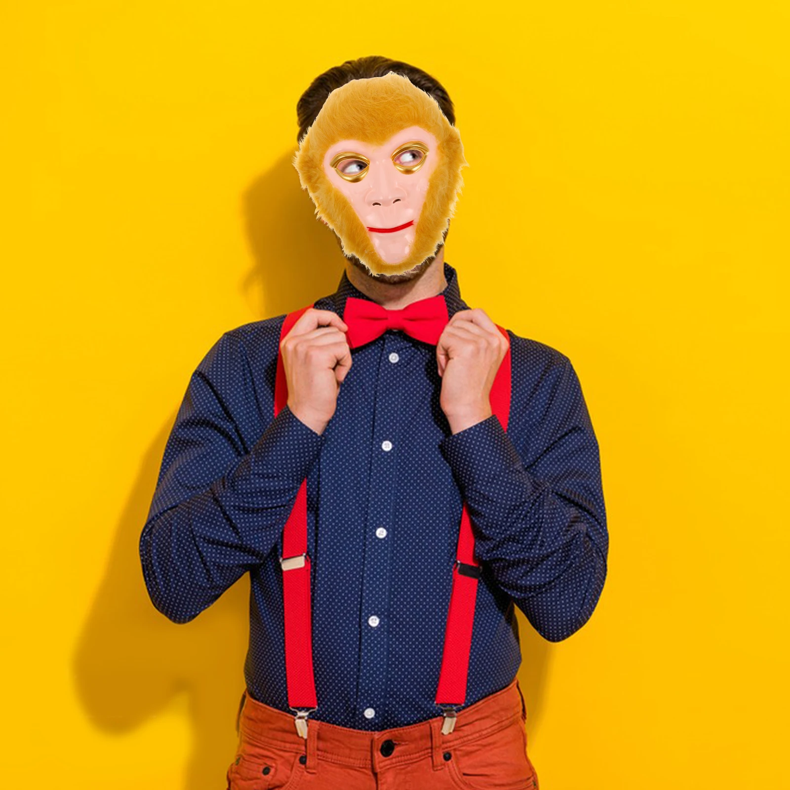 Scary Mask Animal Skull Gorilla Head Monkey Costume Cosplay Plastic Funny Child