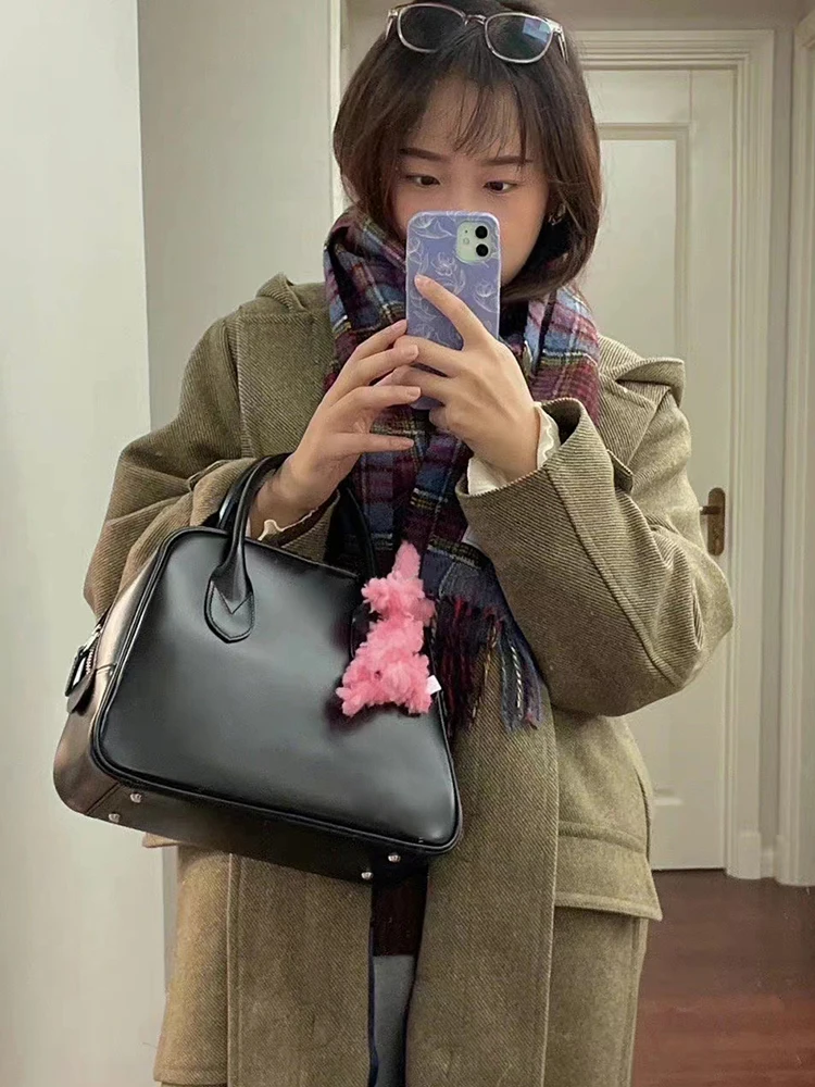 

Сумка из натуральной кожи с верхним слоем, новинка 2024, женская сумка из натуральной кожи, простая модная универсальная корейская сумка