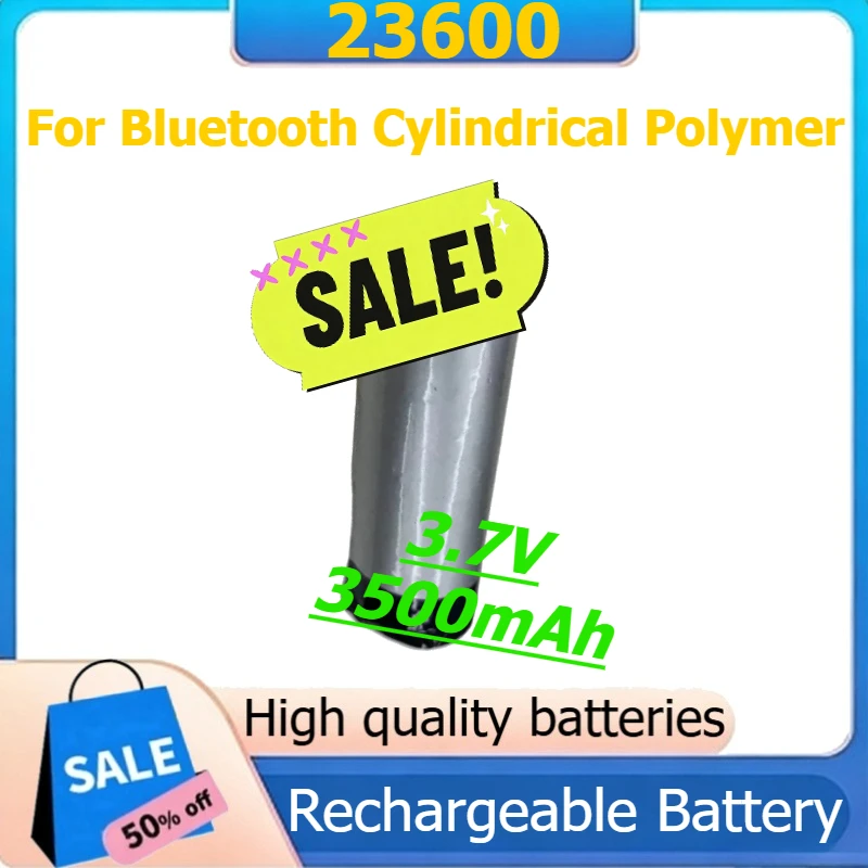 

23600 for Bluetooth Cylindrical Polymer Rechargeable Battery Durable 3.7V 3500mAh