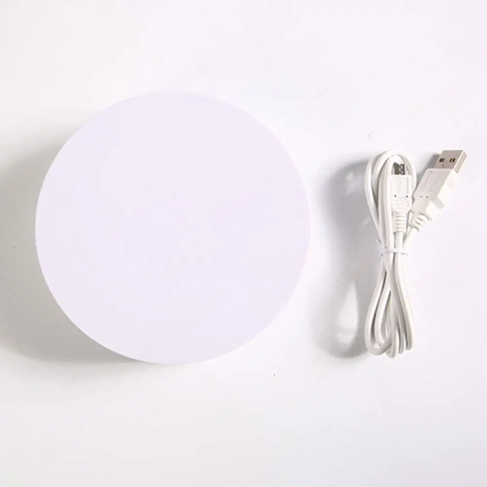 Electric 360 Degree Rotation Rotating Display Stand 12cm Motorized Turntable Jewelry Holder for Photography