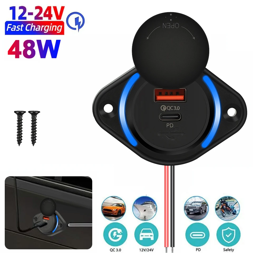 12-24V Car Dual Usb…