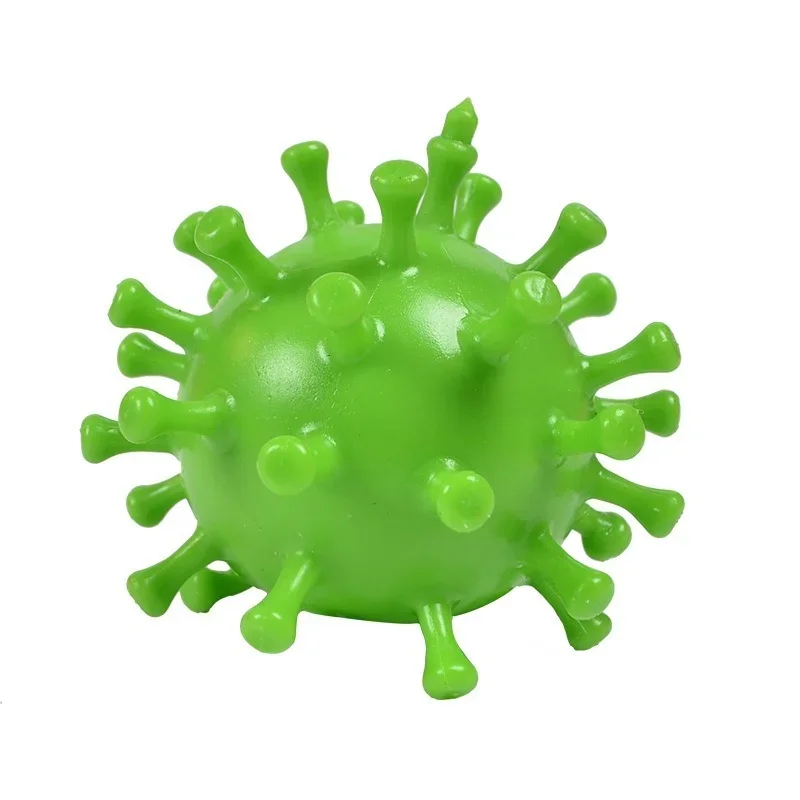 8cm Diameter Simulation Virus Shape Colorful Ball Massage Squishy Ball Kids Adults Anti Stress Decompression Toys