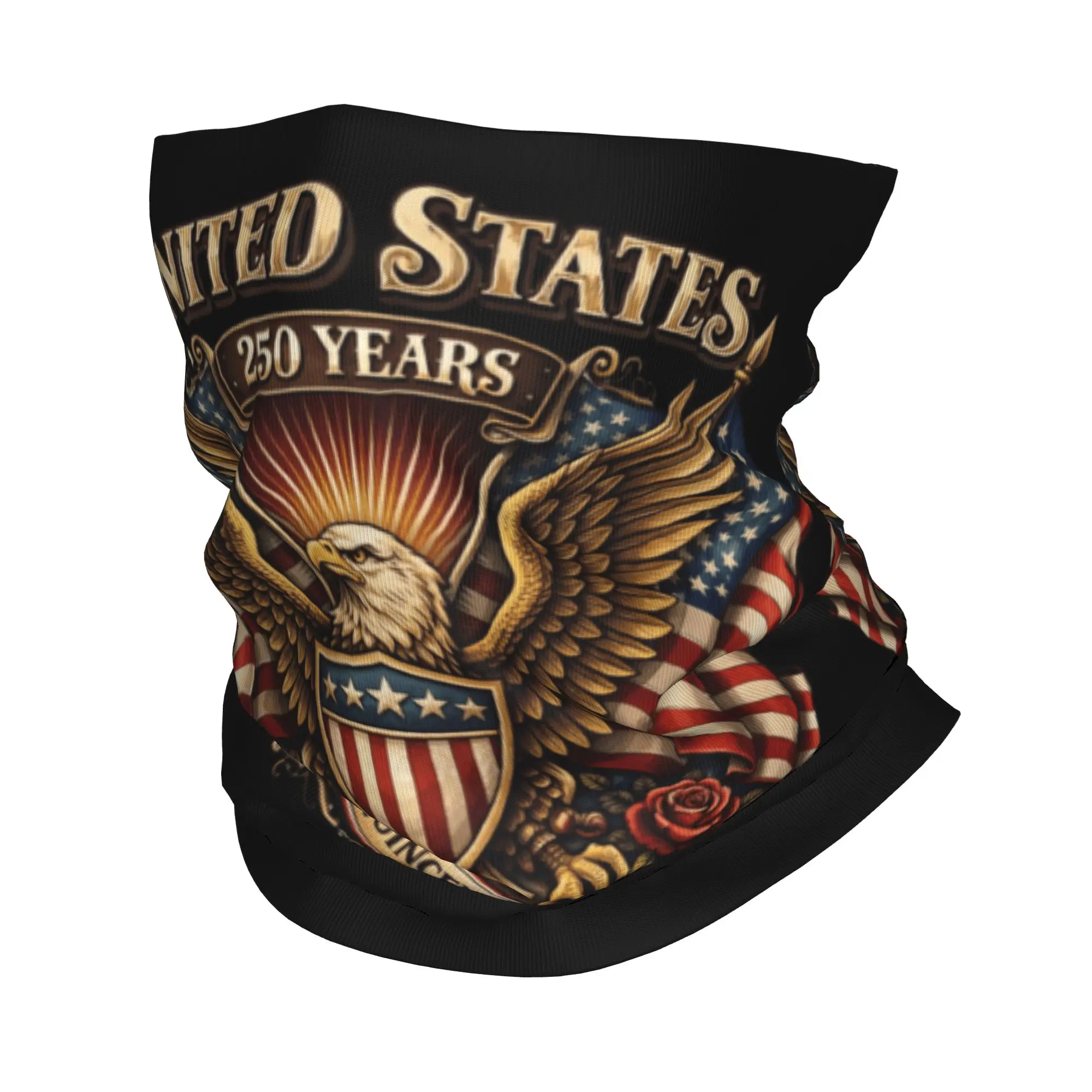 

Бандана-балаклава с изображением орла к 250-летию США (1776-2026), забавная летняя маска для походов, кемпинга, велоспорта, с защитой от УФ-излучения