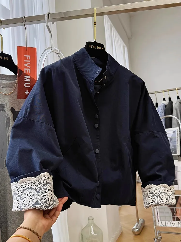 

Trench Coat Buttoned To The Top Woman Clothing Best-Selling Side Turndown-Collar Closthes Series Casual Topstitched Unique