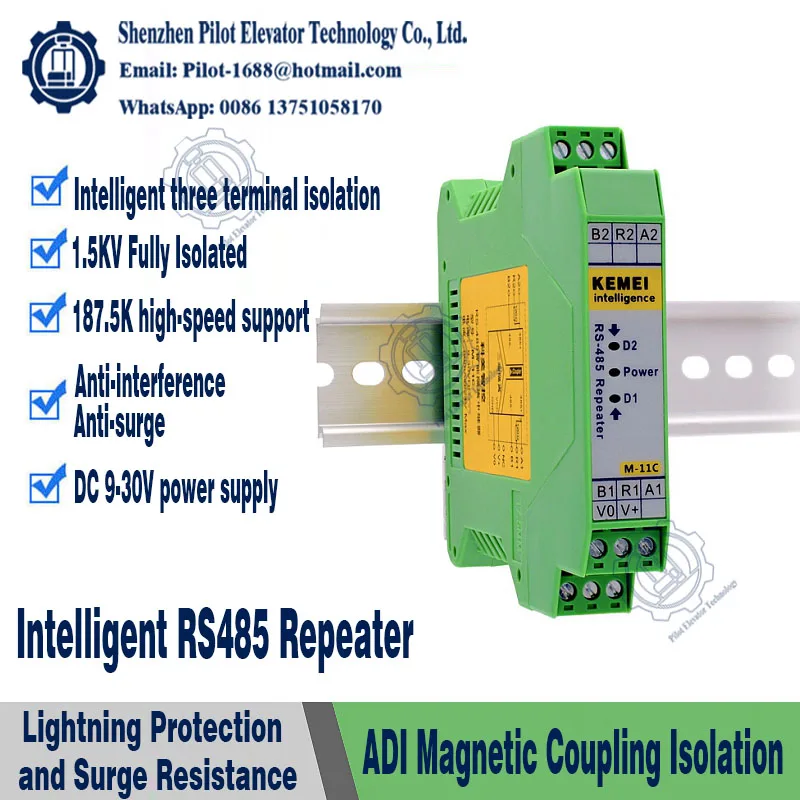 Intelligent RS485 CAN bus isolator module repeater isolation grid CAN isolator one-in-one-out ADI Magnetic Coupling Isolation