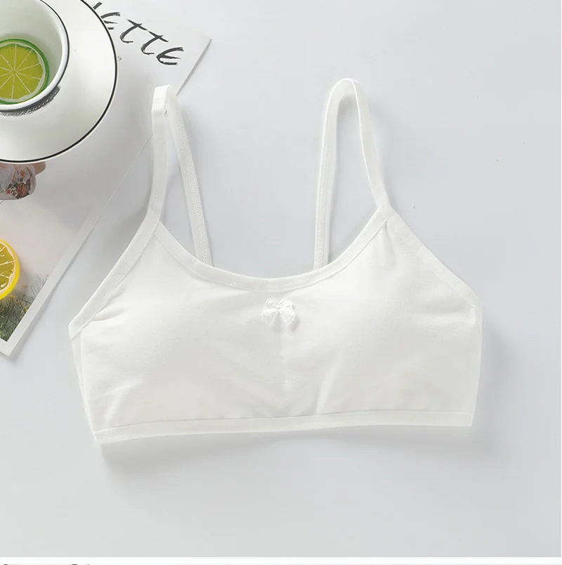 Child Cotton Bra For Young Girls Kids Teenage Underwear Wireless Small Training Puberty Bras Undergarment Clothes