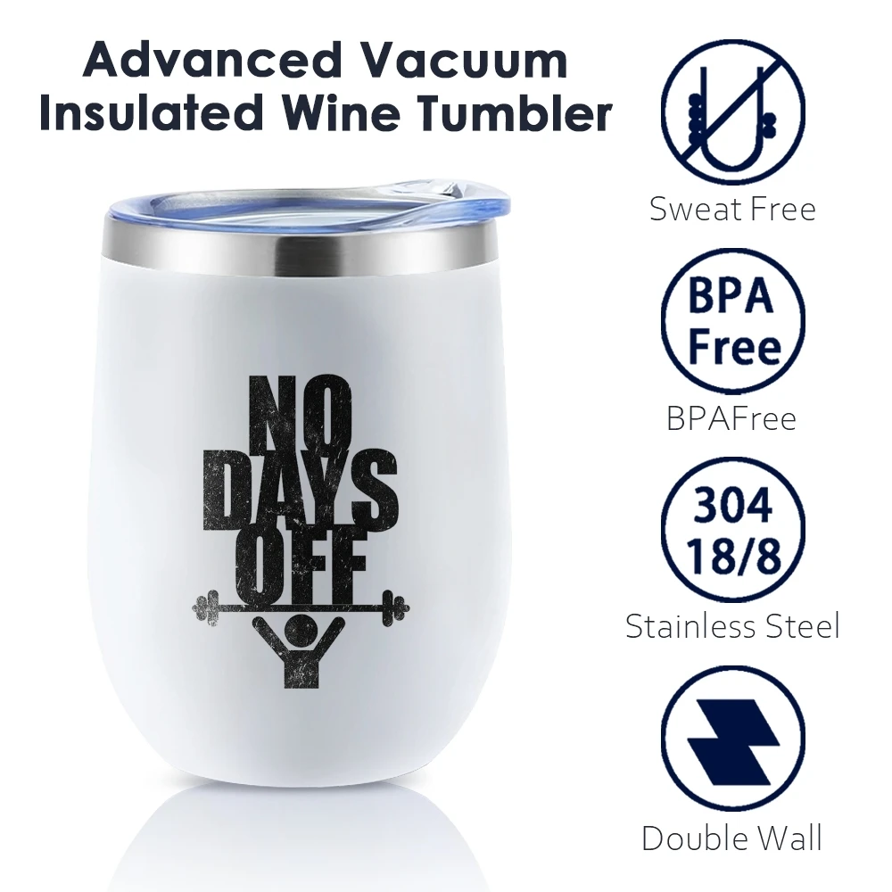 Gym No Pain No Gain Vacuum Flasks 12oz Insulated with Lid Double Wall Vacuum Stainless Steel Cup Hot & Cold Drink Mug Gift