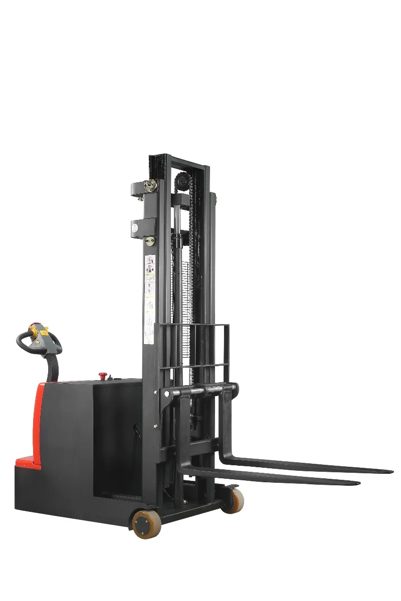 800kg Counterbalanced Electric Pallet Stacker Small Powered Electric Stacker Warehouse Mini Forklift Material Handling