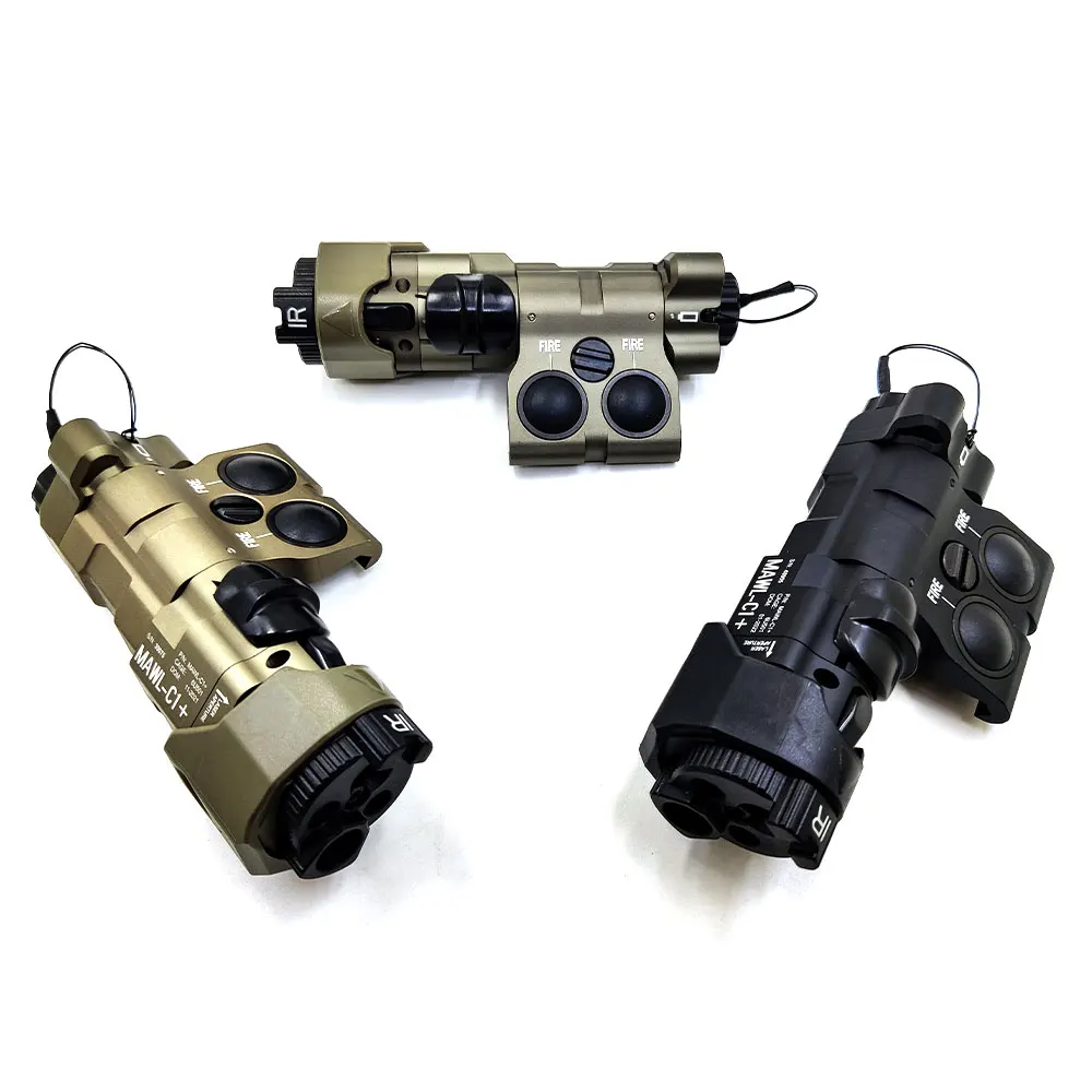 SOTAC-GEAR Aluminum MAWL C1 Green IR La-ser IR LED Weaponlight Tactical Aiming Scount Light with Dual Function Switch