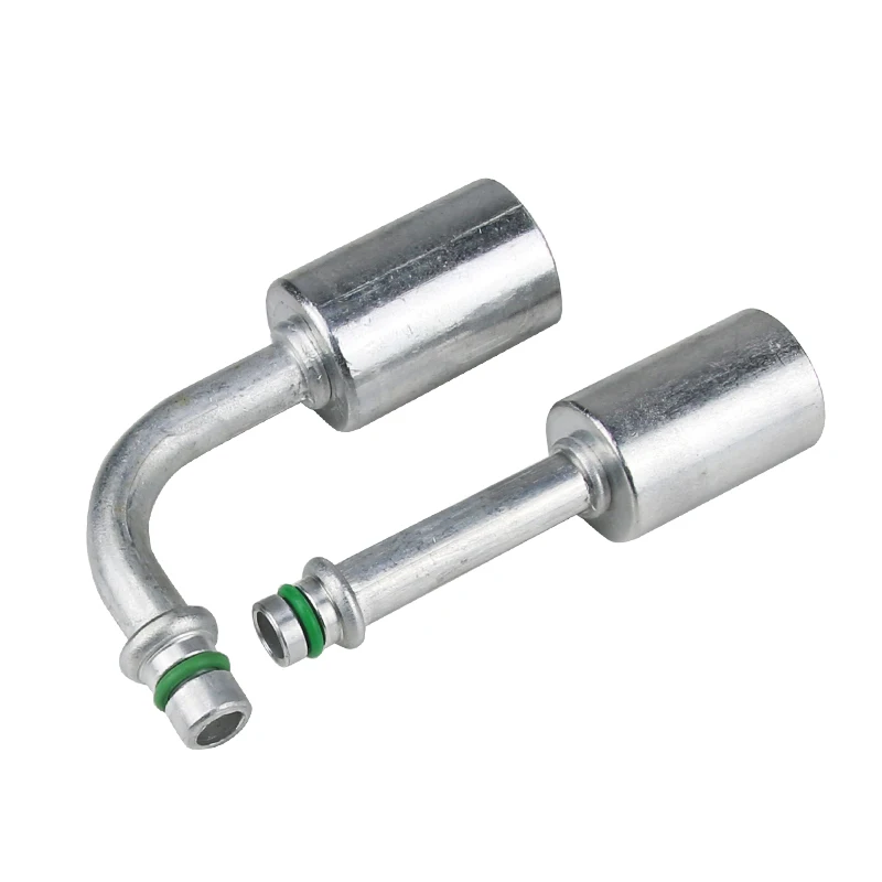 1 Pcs #6 #10 R134a Automotive Air Conditioning Hose Aluminum Fitting With Sleeve Automotive Air Conditioning Line Repair Parts