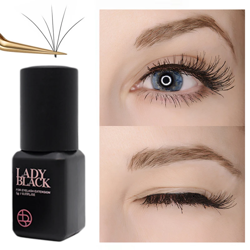 Lady Black Glue South Korea Fastest Strongest False Eyelash Extensions Supplies Adhesive 5g Makeup Tools Beauty Shop 10ml