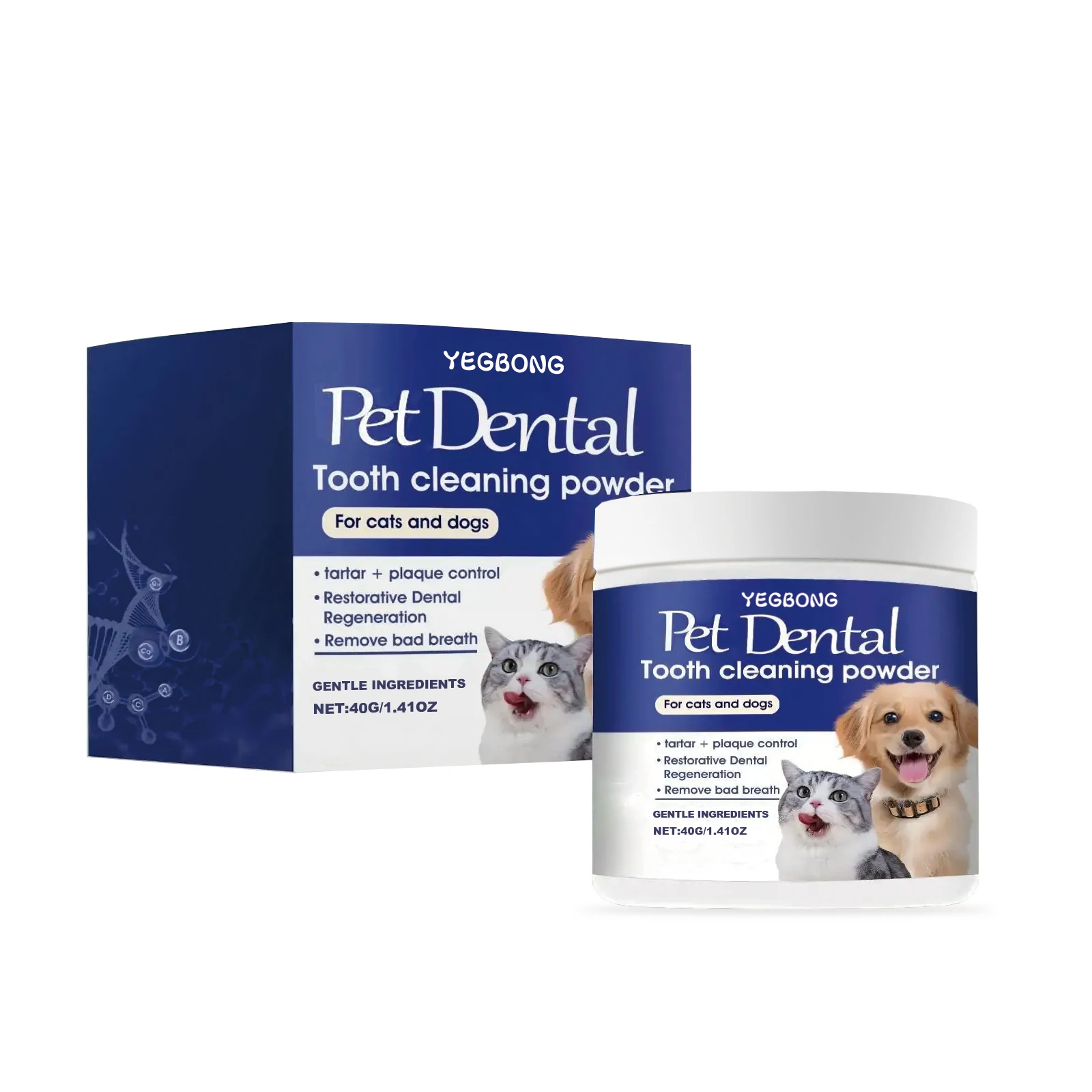 Pet Tartar Removal Tooth Powder Cleans Pet Teeth Removes Stains Tartar Keeps Teeth White Controls Odor Fresh Breath Tooth Powder