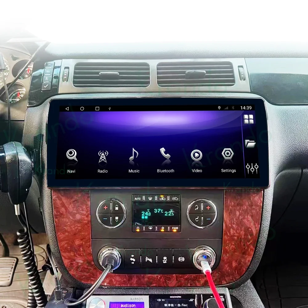 

12.3'' Android Car Radio For GMC Yukon Chevy Tahoe Silverado 2007 - 2012 Head Unit Wireless CarPlay Multimedia Player